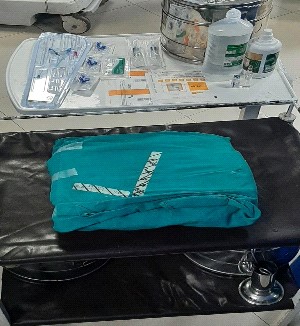 Example of high touch surfaces in a specialised patient area.